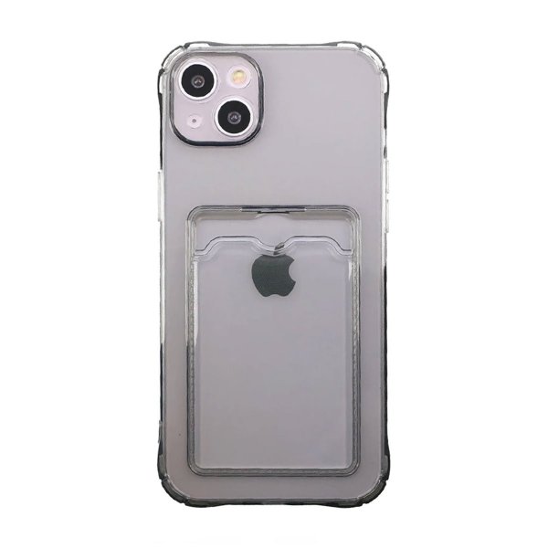 iPhone 14 Deksel Kortholder Støtsikker Svart