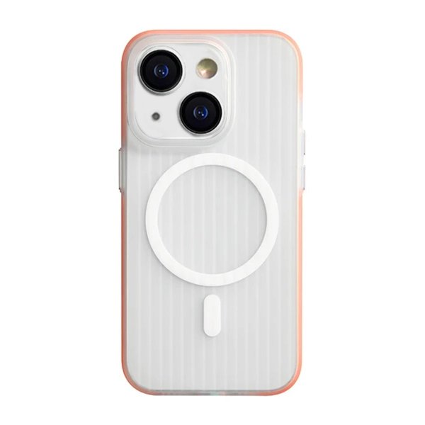 iPhone 13/iPhone 14 Deksel Korrugerte MagSafe Oransje