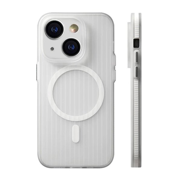 iPhone 13/iPhone 14 Deksel Korrugerte MagSafe Transparent