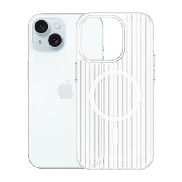 iPhone 13/iPhone 14 Deksel Korrugerte MagSafe Transparent