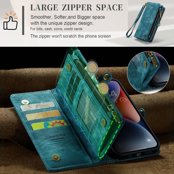 CaseMe iPhone 15 Etui 008 Series Avtakbart Deksel Petrol