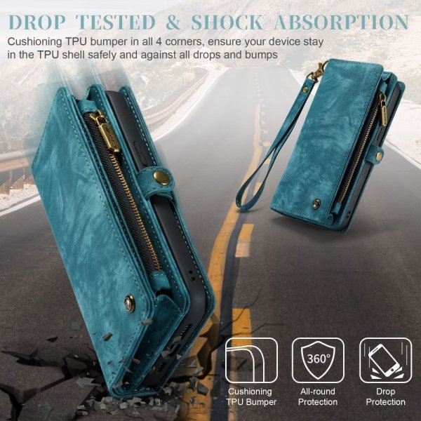 CaseMe iPhone 15 Etui 008 Series Avtakbart Deksel Petrol