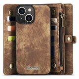 CaseMe iPhone 15 Etui 008 Series Avtakbart Deksel Brun