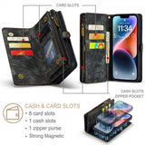 CaseMe iPhone 15 Etui 008 Series Avtakbart Deksel Svart