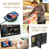 CaseMe iPhone 15 Etui 008 Series Avtakbart Deksel Svart