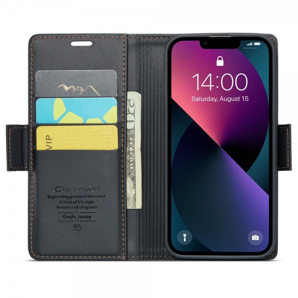 CaseMe iPhone 15 Etui 023 Series Svart