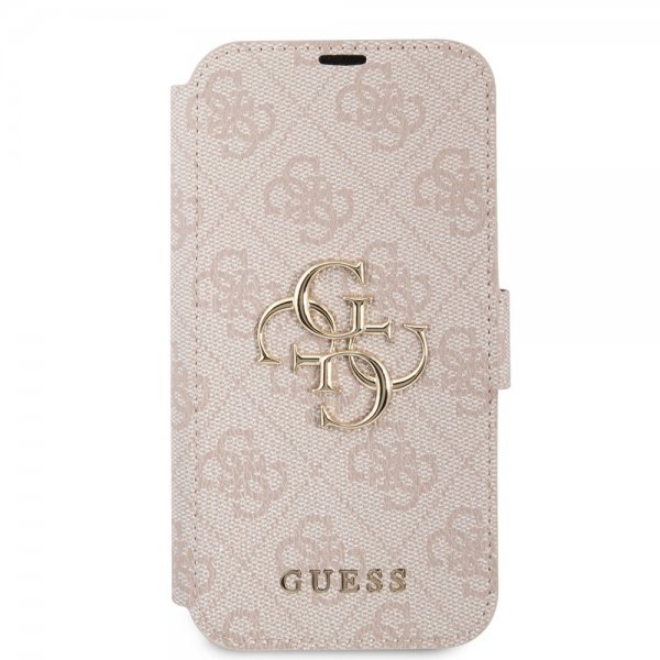 Guess iPhone 15 Etui 4G Logo Rosa