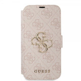 Guess iPhone 15 Etui 4G Logo Rosa