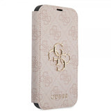 Guess iPhone 15 Etui 4G Logo Rosa