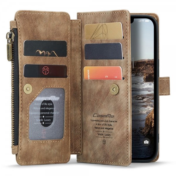 CaseMe iPhone 15 Etui C30 Series Brun