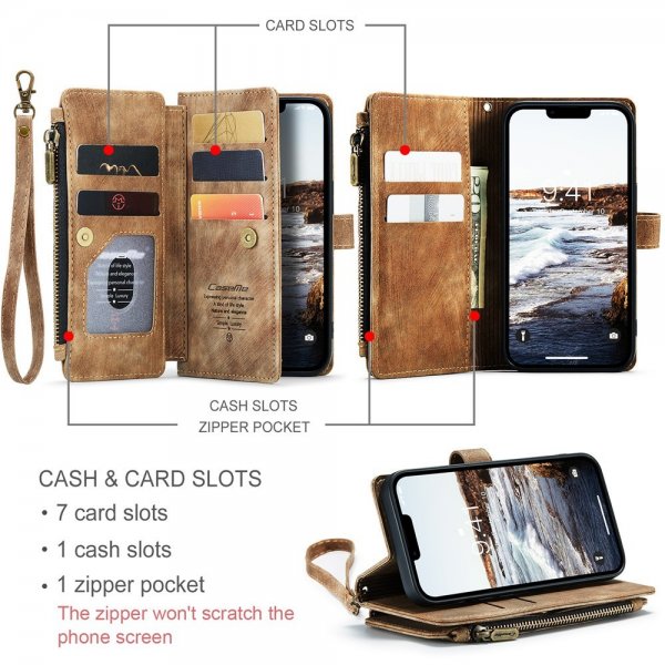 CaseMe iPhone 15 Etui C30 Series Brun