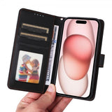 Betopnice iPhone 15 Etui Avtagbart Deksel 005 Svart