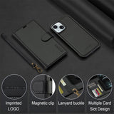 Lc.Imeeke iPhone 15 Etui Avtagbart Deksel L2 Series MagSafe Svart