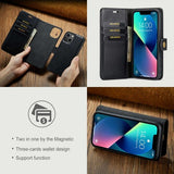 Dg.Ming iPhone 15 Etui Avtagbart Deksel Svart
