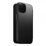 Nomad iPhone 15 Etui Modern Leather Folio Svart