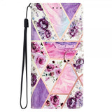 iPhone 15 Etui Motiv Lilla Blomster