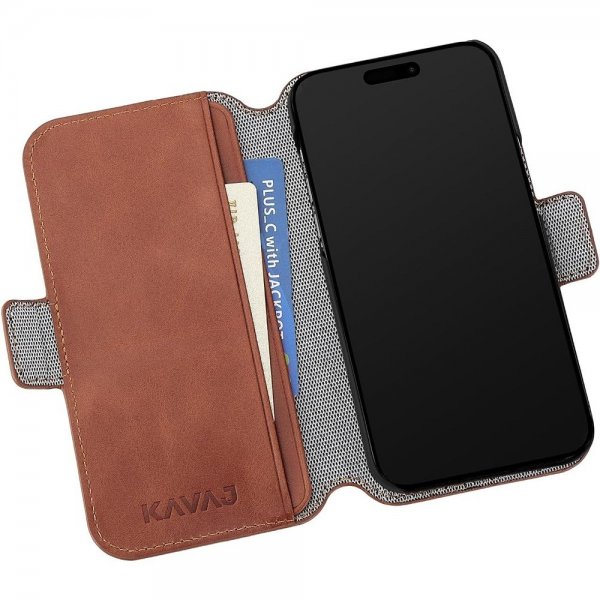Kavaj iPhone 15 Etui Phoenix Brun