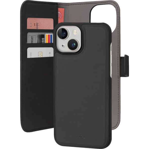 Puro iPhone 15 Etui Wallet Detachable 2 in 1 Svart