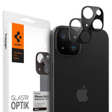 Spigen iPhone 14/15/14 Plus/15 Plus Kamerabeskytter Glas.tR Optik Svart 2-pakning