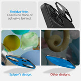 Spigen iPhone 14/15/14 Plus/15 Plus Kamerabeskytter Glas.tR Optik Svart 2-pakning