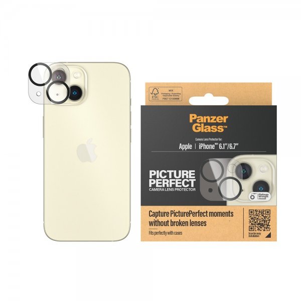 PanzerGlass iPhone 15/iPhone 15 Plus Kamerabeskytter PicturePerfect
