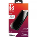Zagg InvisibleShield iPhone 15/iPhone 16 Skjermbeskytter Glass Elite Privacy