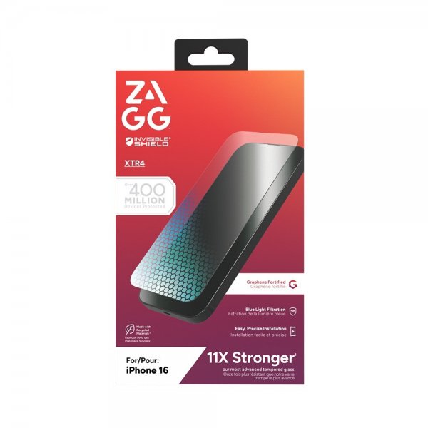 Zagg InvisibleShield iPhone 15/iPhone 16 Skjermbeskytter Glass XTR4