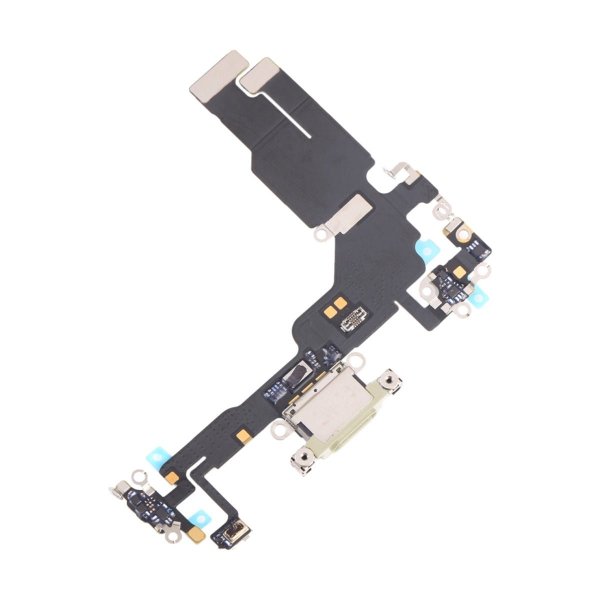 iPhone 15 Ladekontakt med Flexkabel - Gul