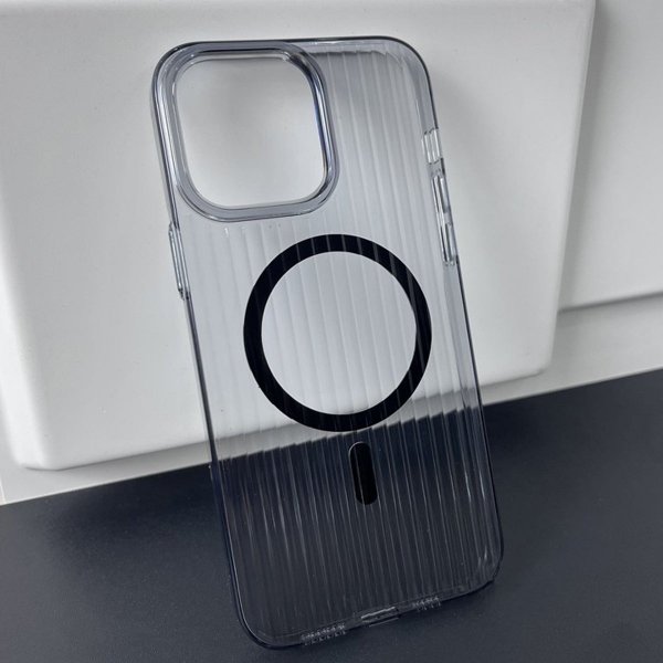 iPhone 15 Deksel Korrugerte MagSafe Svart