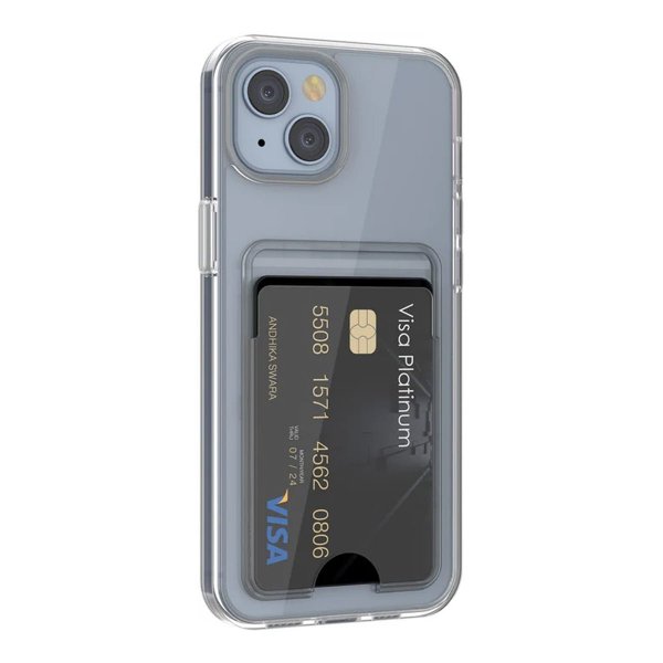 Rvelon iPhone 15 Deksel Kortholder Transparent