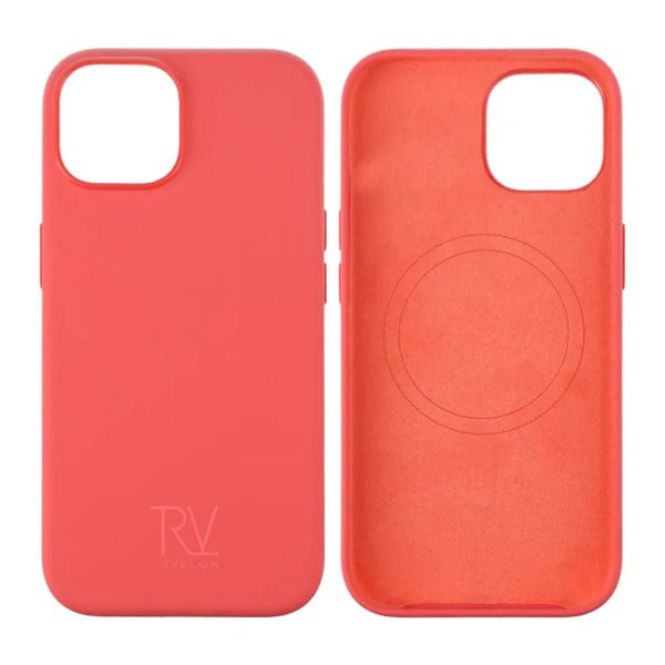 Rvelon iPhone 15 Deksel Silikon MagSafe Rød