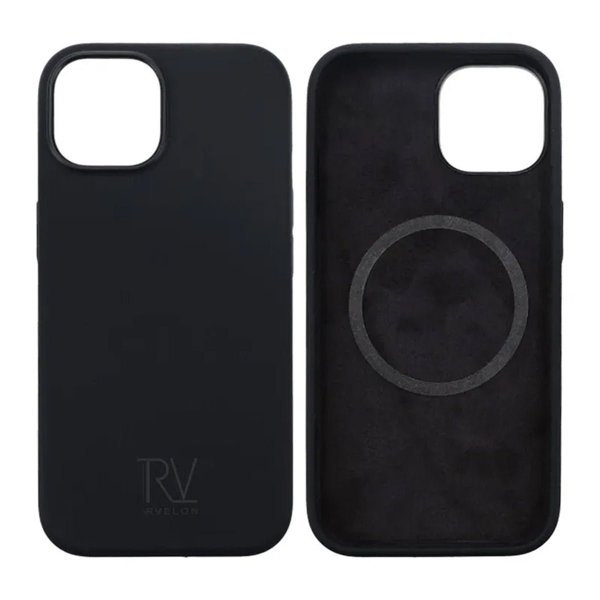 Rvelon iPhone 15 Deksel Silikon MagSafe Svart