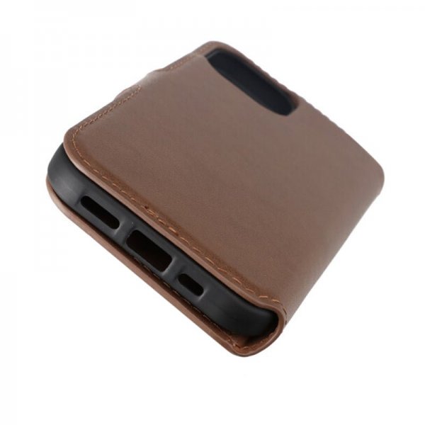 Rvelon iPhone 15 Etui Ekte Skinn Brun