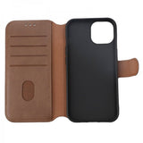 Rvelon iPhone 15 Etui Ekte Skinn Brun