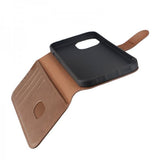 Rvelon iPhone 15 Etui Ekte Skinn Brun