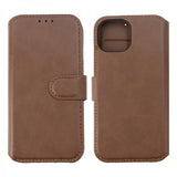 Rvelon iPhone 15 Etui Ekte Skinn Brun