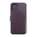 Rvelon iPhone 15 Etui Ekte Skinn Lilla