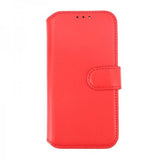Rvelon iPhone 15 Etui Ekte Skinn Rød