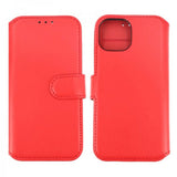 Rvelon iPhone 15 Etui Ekte Skinn Rød