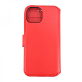 Rvelon iPhone 15 Etui Ekte Skinn Rød