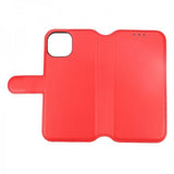 Rvelon iPhone 15 Etui Ekte Skinn Rød