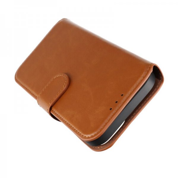 Rvelon iPhone 15 Etui Detachable Wallet Case Brun