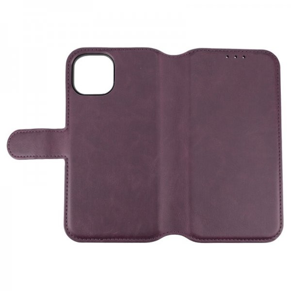 Rvelon iPhone 15 Etui Detachable Wallet Case Lilla