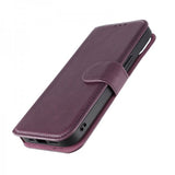 Rvelon iPhone 15 Etui Detachable Wallet Case Lilla