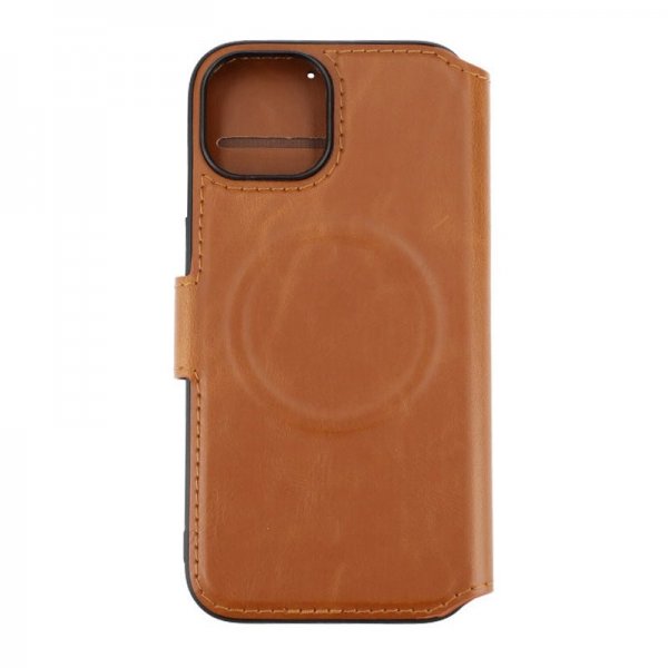 Rvelon iPhone 15 Etui 4 Kortlomme MagSafe Brun