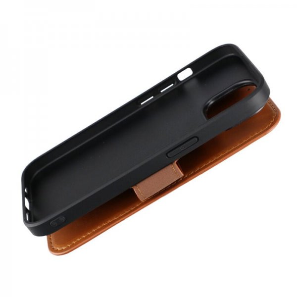 Rvelon iPhone 15 Etui 4 Kortlomme MagSafe Brun