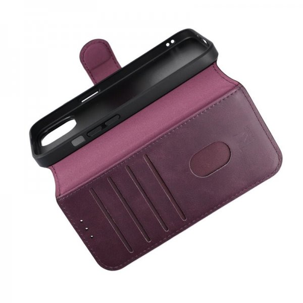 Rvelon iPhone 15 Etui 4 Kortlomme MagSafe Lilla