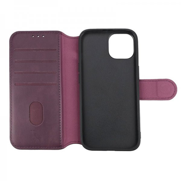 Rvelon iPhone 15 Etui 4 Kortlomme MagSafe Lilla