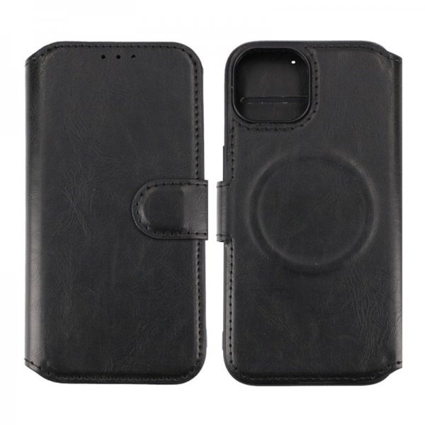 Rvelon iPhone 15 Etui 4 Kortlomme MagSafe Svart