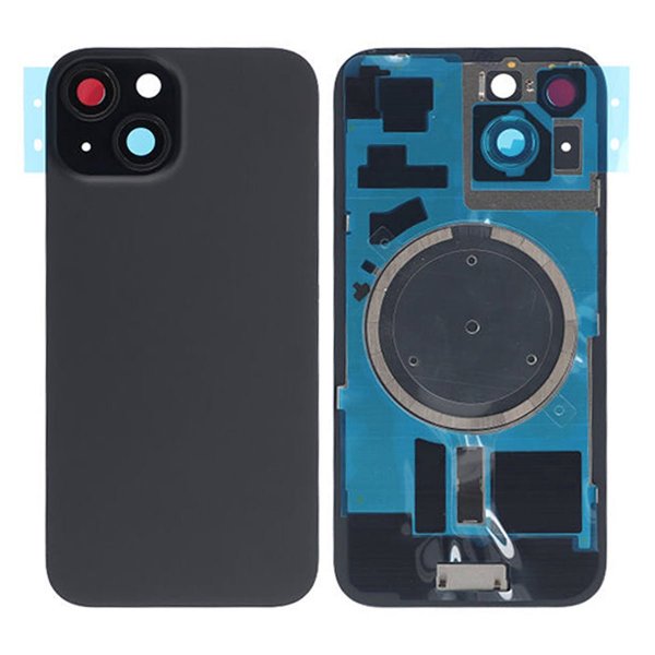 iPhone 15 Plus bakglass med Magsafe-magnet - svart